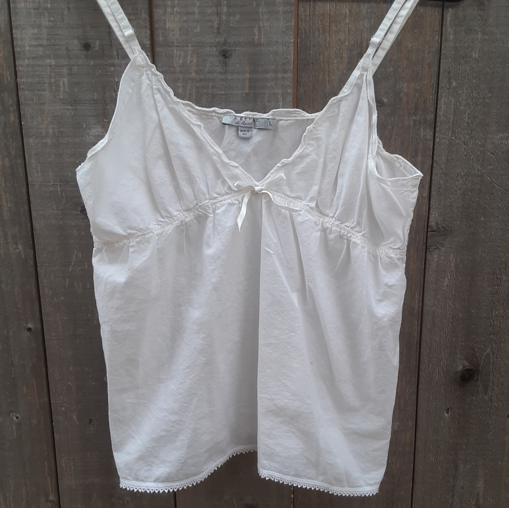 Babydoll White Camisole Large Calypso St. Barth